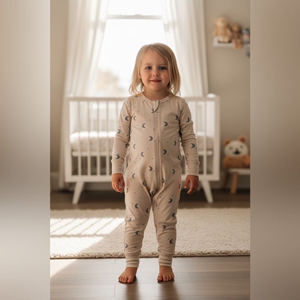Cloud Island - NWT - Beige Moon and Stars Footie